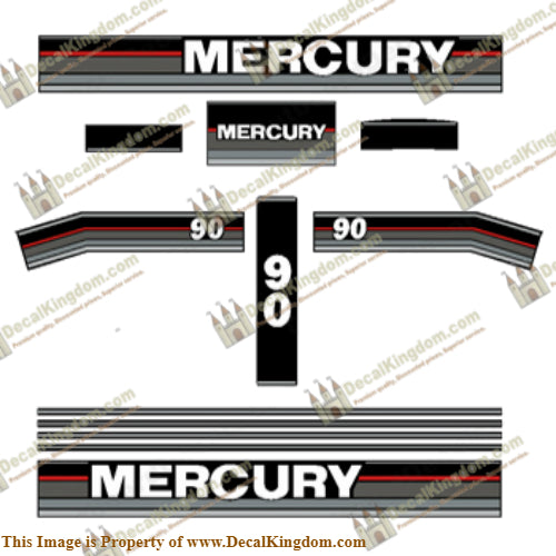 Mercury 1992 90HP Outboard Decals