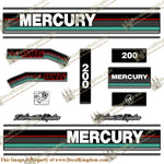 Mercury 1993 200hp 2.5 Liter XRi Outboard Decals