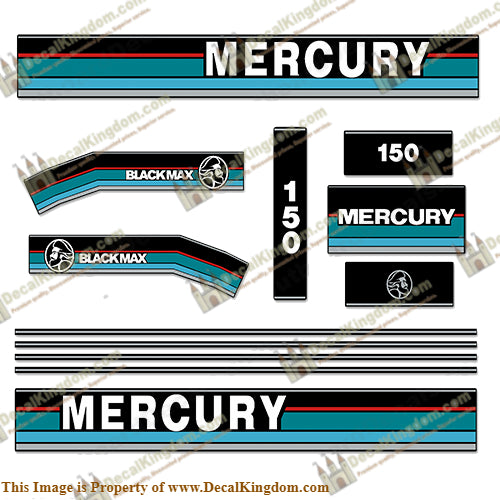 Mercury 1995 150HP Outboard Engine Decals