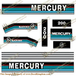 Mercury 1995 200HP Outboard Engine Decals