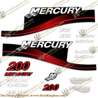 Mercury 200hp Decal Kit - 1999-2004 All Models Available (Red) - Boat Decals from DecalKingdom Mercury 200hp Decal Kit - 1999-2004 All Models Available (Red) outboard decal Mercury 200hp Decal Kit - 1999-2004 All Models Available (Red) vintage decals