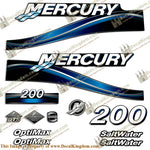 MERCURY 200HP OPTIMAX SALTWATER DECALS - 2005 (Blue) - Boat Decals from DecalKingdom MERCURY 200HP OPTIMAX SALTWATER DECALS - 2005 (Blue) outboard decal MERCURY 200HP OPTIMAX SALTWATER DECALS - 2005 (Blue) vintage decals