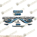 Mercury 200hp Optimax Decals - 1999 (Blue)