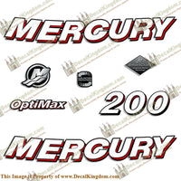 Mercury 200hp Optimax Decals - 2006