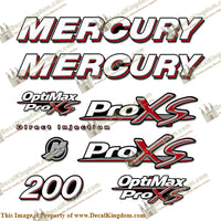 Mercury 200hp Optimax ProXS Decal Kit