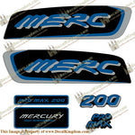 Mercury 200hp Pro Max Decal Kit - Blue/Silver