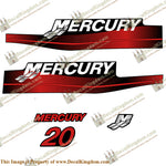 Mercury 20hp Decal Kit 2-Stroke 1999-2006 (Red)