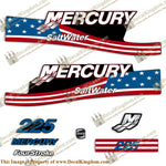 Mercury 225 Fourstroke Saltwater Decals - Flag