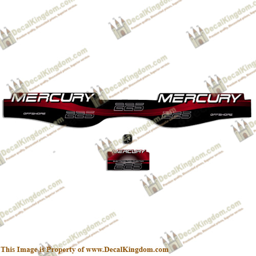 Mercury 225hp Offshore Decal Kit - Red