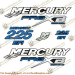 Mercury 225hp Pro XB Limited Edition Decals (Blue)