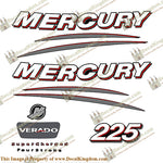 Mercury 225hp Verado Decal Kit - Curved