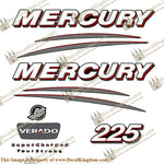 Mercury 225hp Verado Decal Kit - Straight