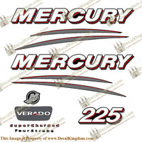 Mercury 225hp Verado Decal Kit - Straight