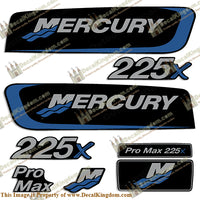 Mercury 225x ProMax Alien Cowl Decals - Custom Silver/Blue