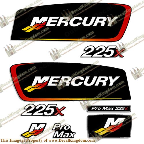 Mercury 225x ProMax Alien Cowl Decals