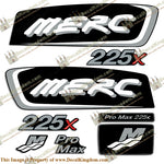 Mercury 225x ProMax Decals - Silver/White