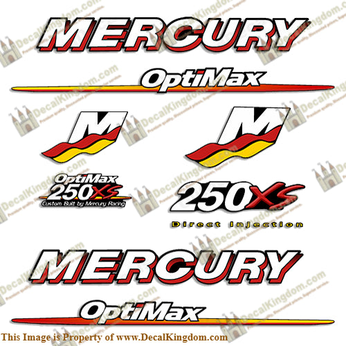 Mercury 250XS Optimax Decal Kit - 2007 - 2009