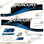 Mercury 250hp Decal Kit - 1999-2004 All Models Available (Blue) - Boat Decals from DecalKingdom Mercury 250hp Decal Kit - 1999-2004 All Models Available (Blue) outboard decal Mercury 250hp Decal Kit - 1999-2004 All Models Available (Blue) vintage decals
