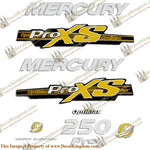 Mercury 250hp ProXS 2013+ Style Decals - Yellow/Silver