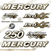 Mercury 250hp ProXS Decal Kit - Gold
