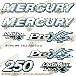 Mercury 250hp ProXS Decal Kit - Powder Blue