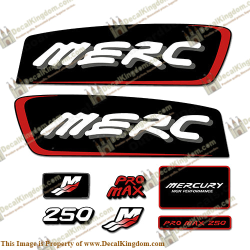 Mercury 250hp Pro Max Decal Kit