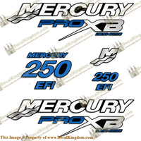 Mercury 250hp Pro XB Limited Edition Decals (Blue)