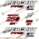Mercury 250hp Pro XB Limited Edition Decals (Red)
