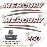 Mercury 250hp Verado Decal Kit - Straight