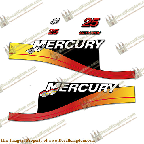 Mercury 25hp Decal Kit - Custom Fade!