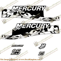 Mercury 25hp Decals - Grey Camo