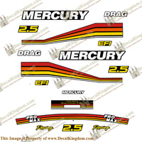 Mercury 260hp 2.5L Racing Partial Decal Kit