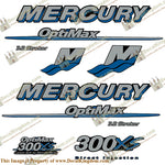 Mercury 300XS Optimax 3.2 Stroker Decal Kit - Blue/Silver