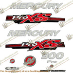 Mercury 300hp ProXS 2013+ Style Decals - Red/Silver