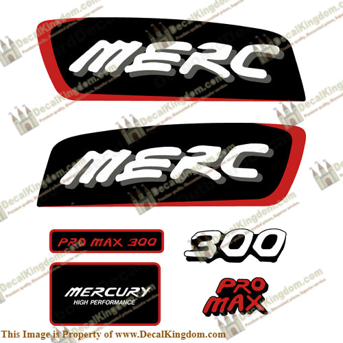 Mercury 300hp Pro Max Decal Kit (Red)