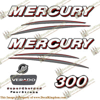 Mercury 300hp Verado Decal Kit - Straight