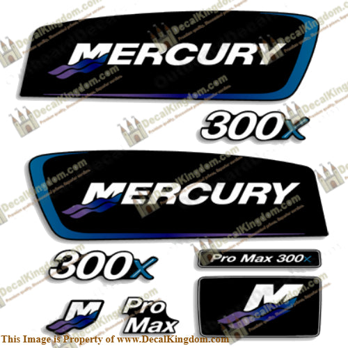 Mercury 300x ProMax Decals - Blue/Purple