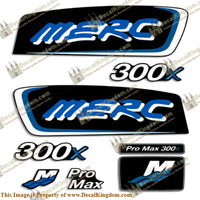 Mercury 300x ProMax Decals - Blue/White