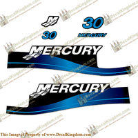 Mercury 30hp Decal Kit 2-Stroke 1999-2004 (Blue)