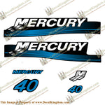 Mercury 40hp 2-Stroke Decal Kit (Blue)