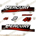 Mercury 40hp 2-Stroke Decal Kit (Red)
