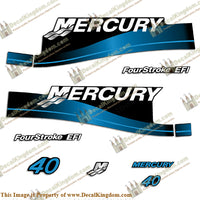 Mercury 40hp 4-Stroke EFI Decal Kit 1999-2004 (Blue)