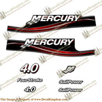 Mercury 4.0hp Four Stroke Decal Kit - Red
