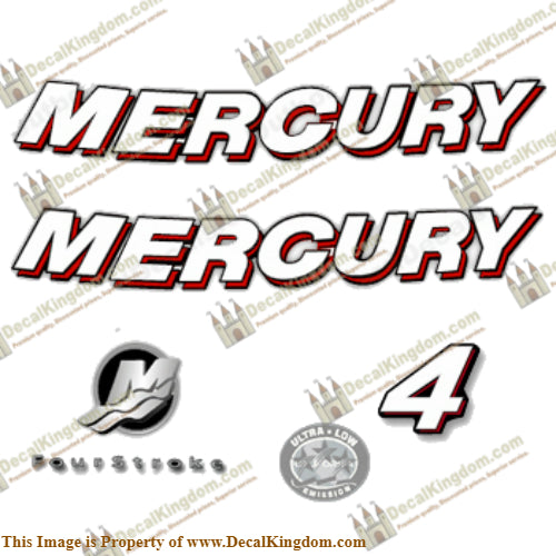 Mercury 4hp Fourstroke Decal Kit