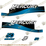 Mercury 50hp 2-Stroke Decal Kit 1999-2006 (Blue)