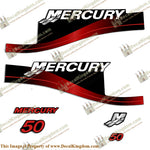 Mercury 50hp 2-Stroke Decals 1999-2004 (Red)
