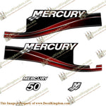 Mercury 50hp 2 Stroke Decal Kit 2005 - 2009 with Oil Window