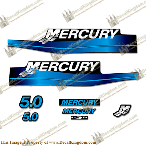 Mercury 5.0hp Decal Kit (Blue)