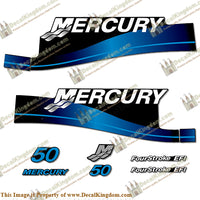 Mercury 50hp FourStroke EFI Decal Kit 2004 (Blue)