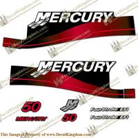 Mercury 50hp FourStroke EFI Decal Kit 2004 (Red)